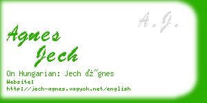 agnes jech business card